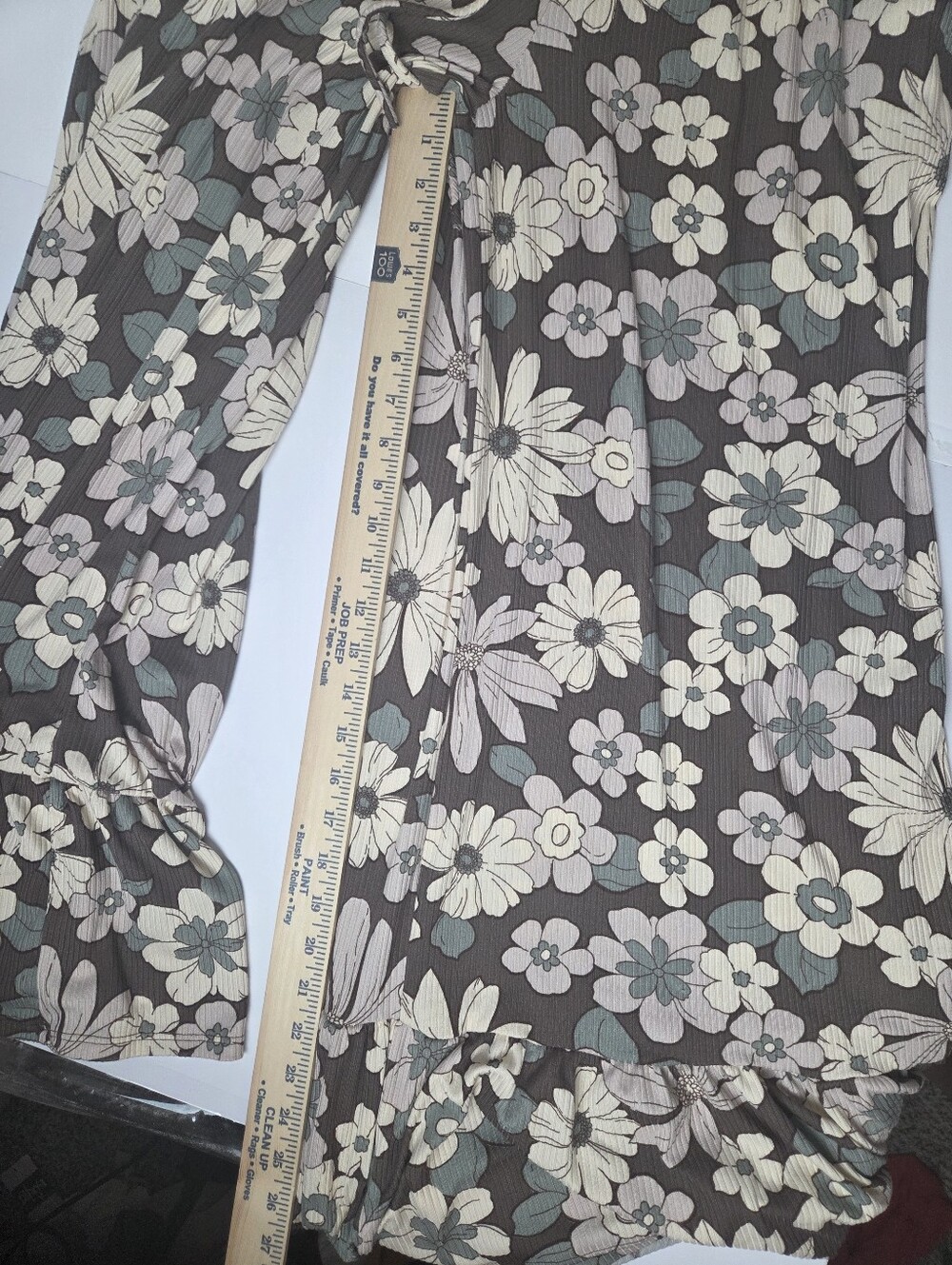 Three Bird Nest Brown Floral Wide-Leg Drawstring Pants - Picture 12 of 12